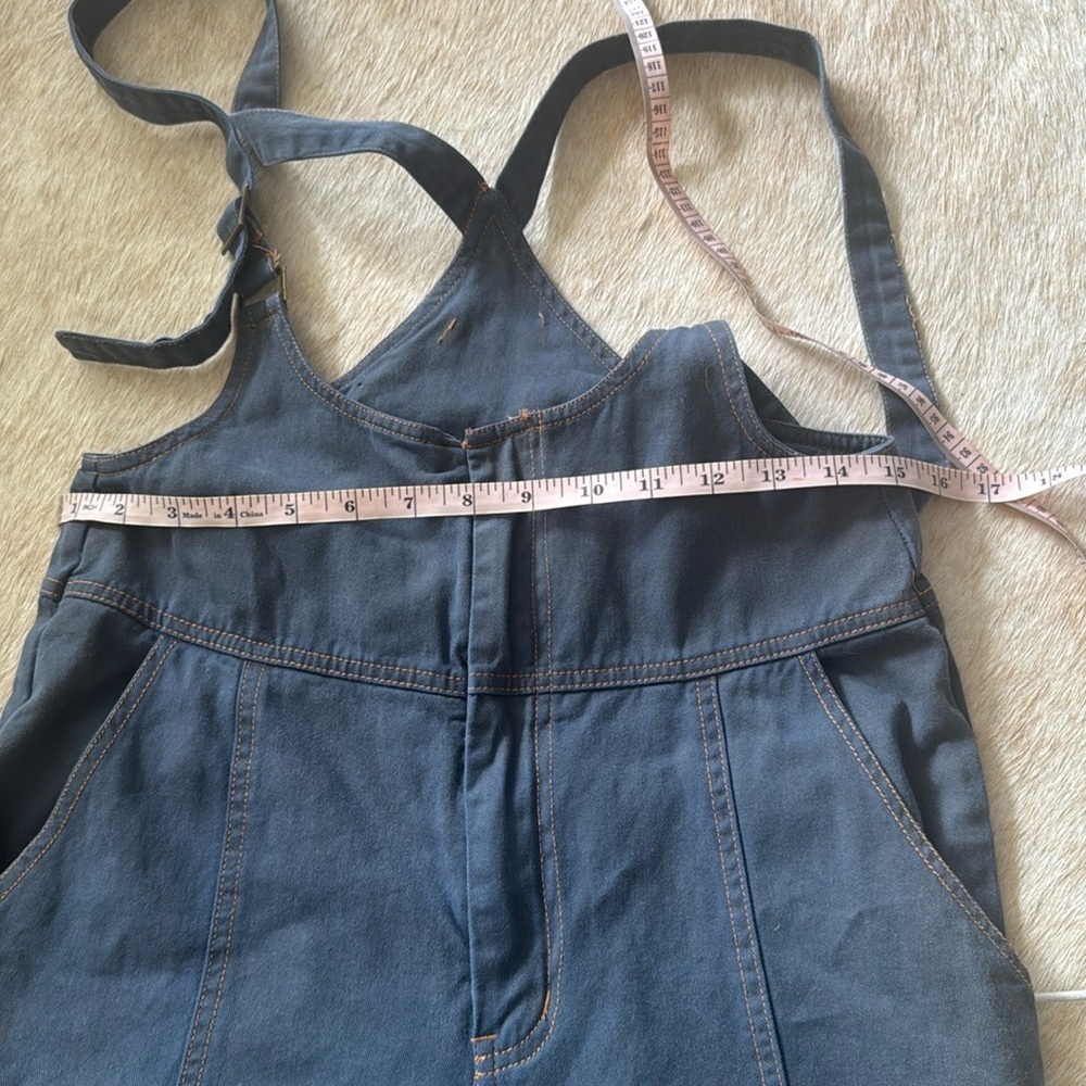 Handmade Casual Blue Denim Overalls one of a kind - Picture 4 of 15